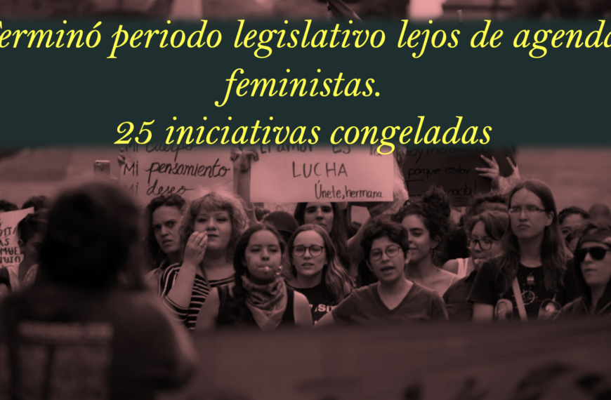 Terminó periodo legislativo lejos de agendas feministas. 25 iniciativas congeladas